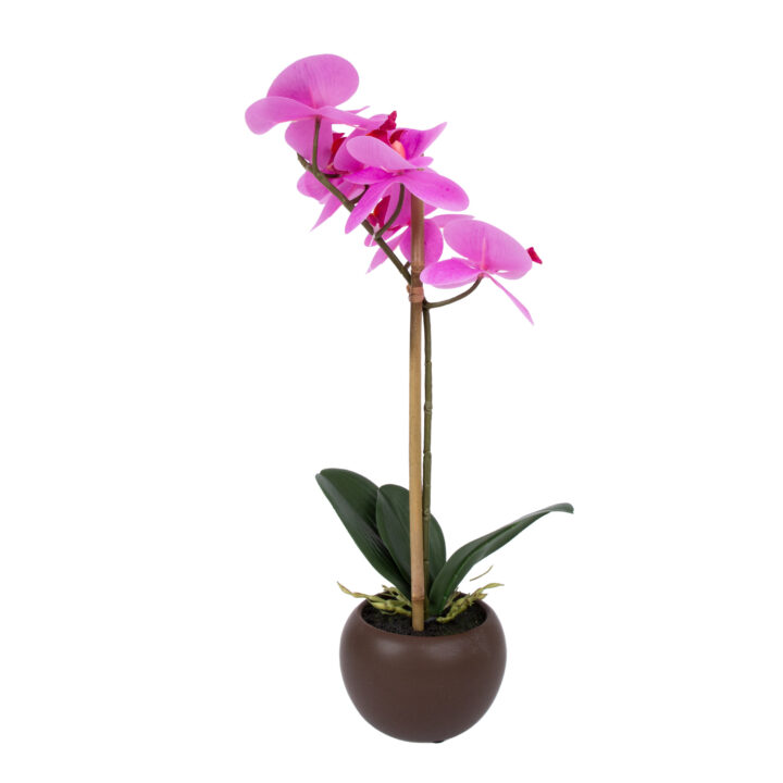 Lilla orhidee 1 oksaga IN GARDEN, H46cm, must pott Kunstlilled ja kunsttaimed Kunstlilled ja kunsttaimed