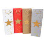 Kinkekott pudelile STAR-4, 12x8x36cm, mix Kinkekotid Kinkekotid