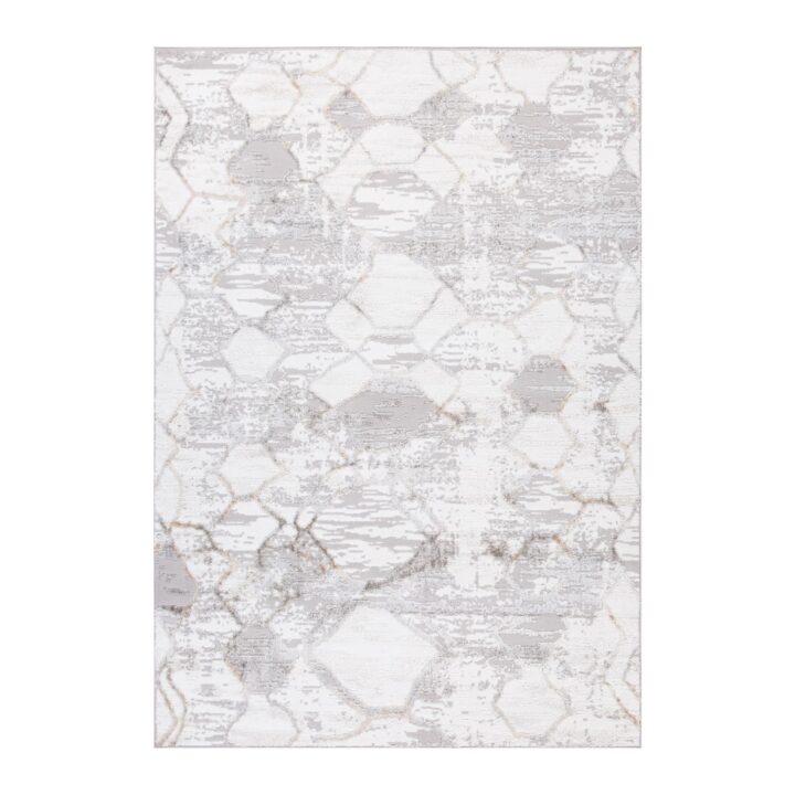 Vaip SALAMANCA-3, 133x190cm, hõbe/valge Sisustustekstiil Vaibad