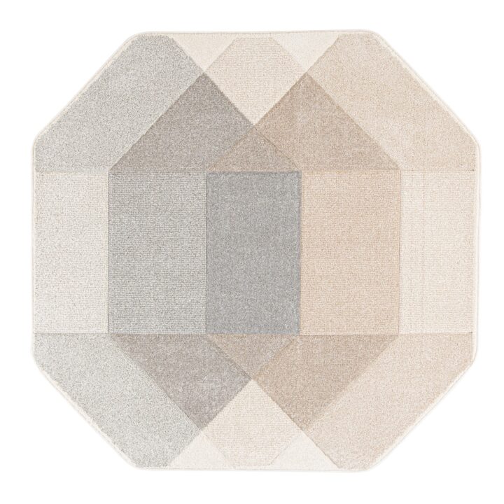 Vaip DIXIE CARVED-3, 120x120cm, hall/beež Sisustustekstiil Vaibad