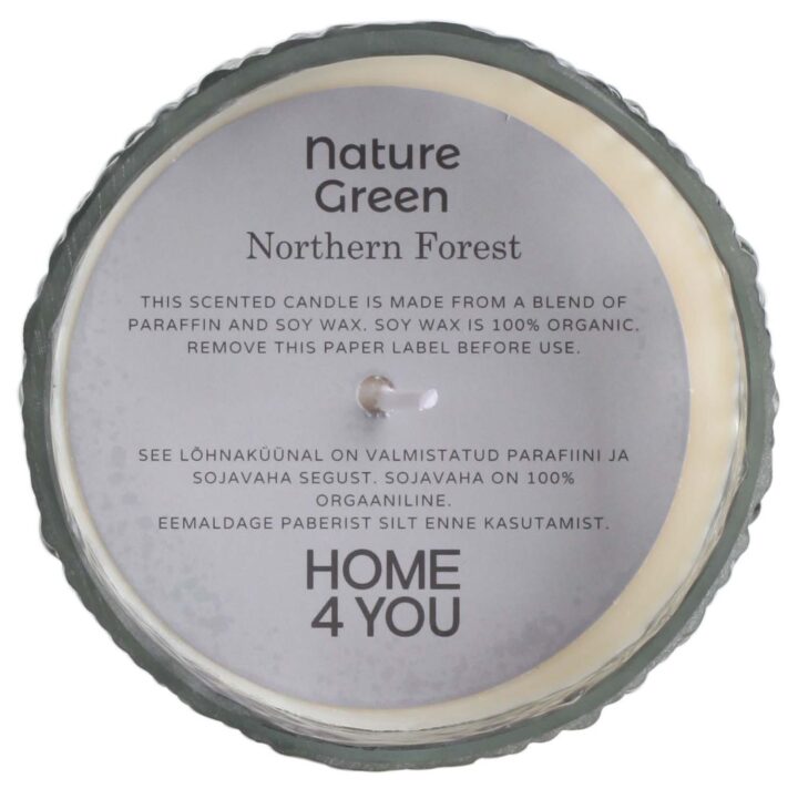 Lõhnaküünal klaasis NATURE GREEN H9cm, Northern Forest Küünlad Küünlad