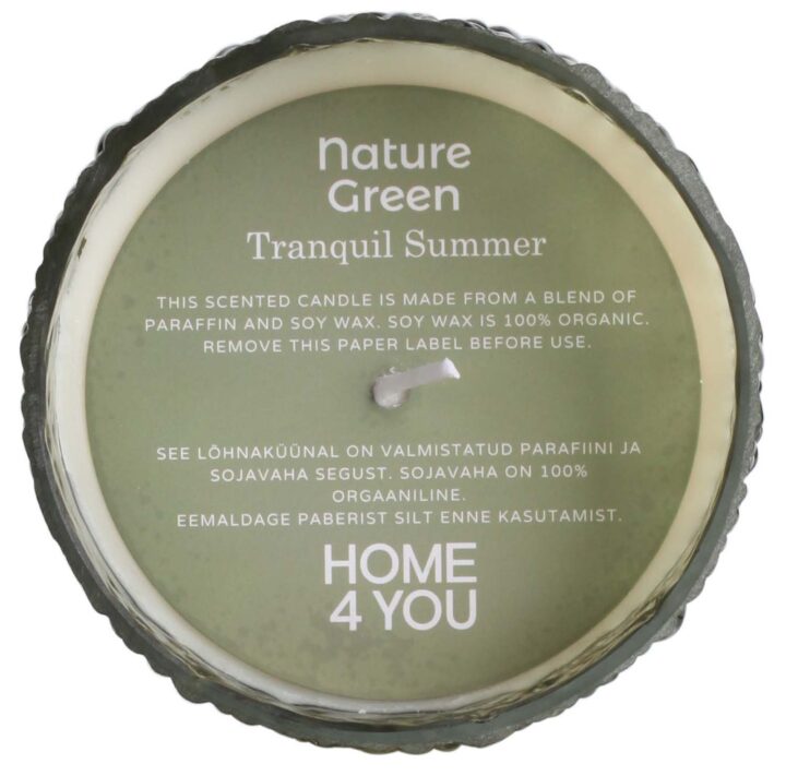 Lõhnaküünal klaasis NATURE GREEN H9cm, Tranquil Summer Küünlad Küünlad