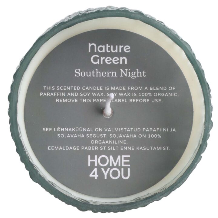 Lõhnaküünal klaasis NATURE GREEN H9cm, Southern Night Küünlad Küünlad