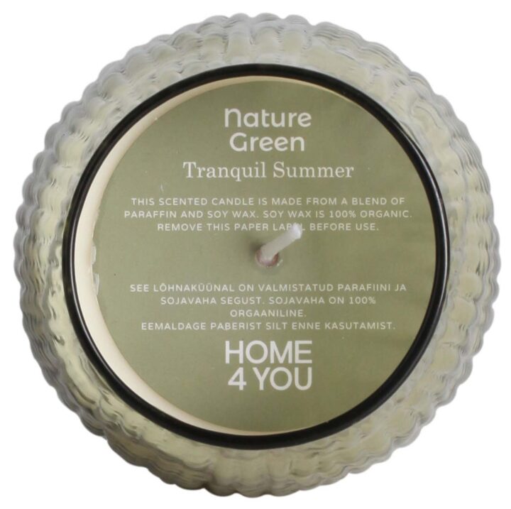 Lõhnaküünal klaasis NATURE GREEN H10,8cm, Tranquil Summer Küünlad Küünlad