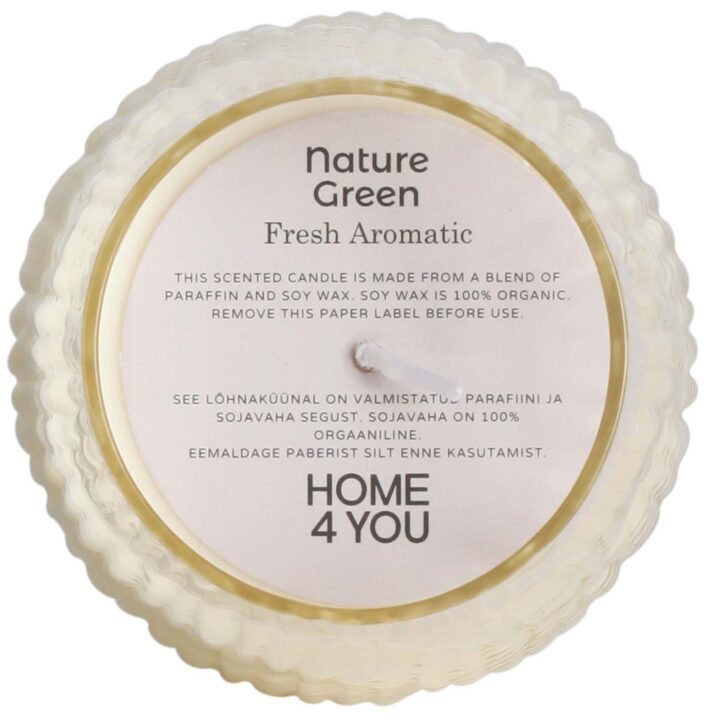 Lõhnaküünal klaasis NATURE GREEN H13,5cm, Fresh Aromatic Küünlad Küünlad