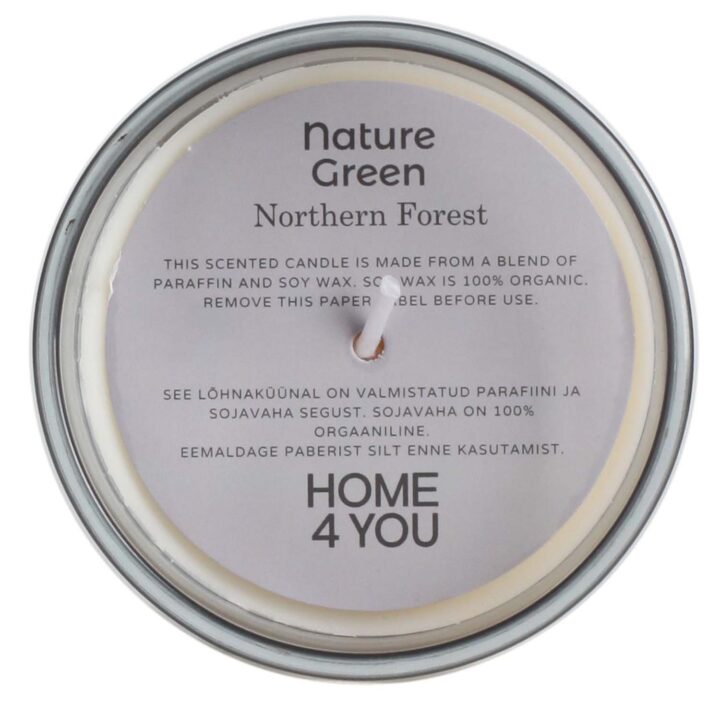 Lõhnaküünal klaasis NATURE GREEN H9,5cm, Northern Forest Küünlad Küünlad