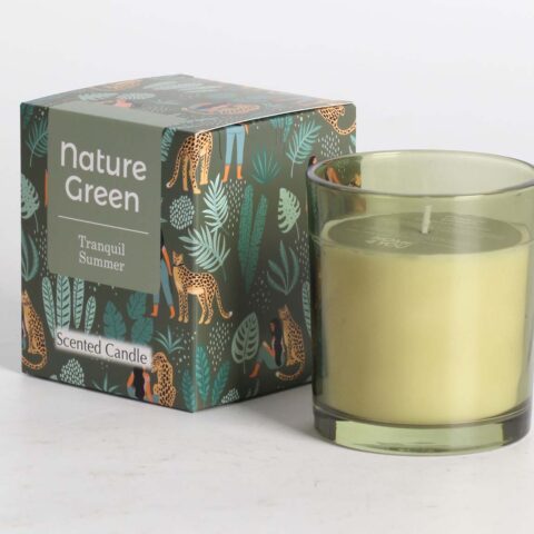 Lõhnaküünal klaasis NATURE GREEN H9,5cm, Tranquil Summer Küünlad Küünlad