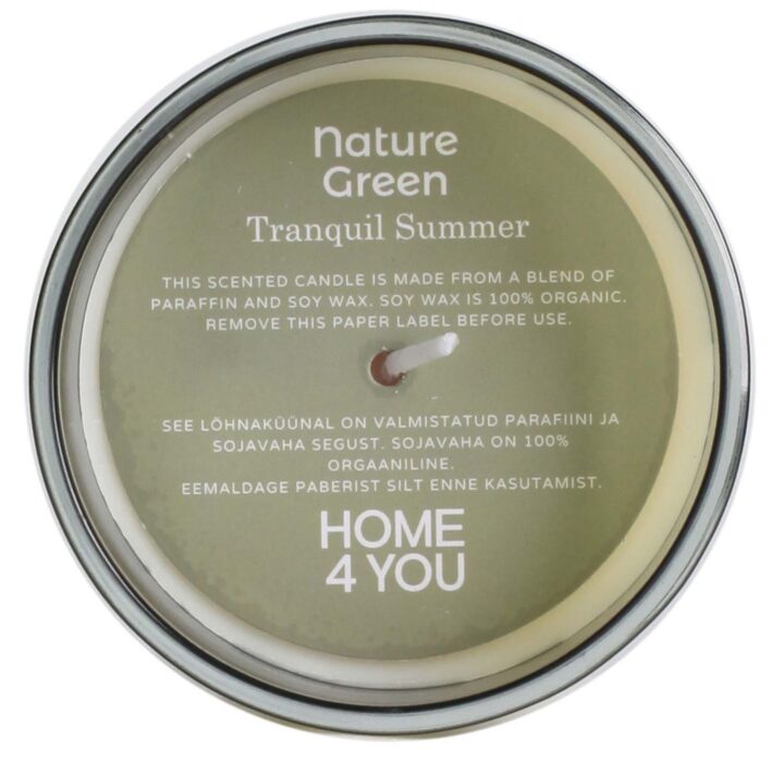 Lõhnaküünal klaasis NATURE GREEN H9,5cm, Tranquil Summer Küünlad Küünlad