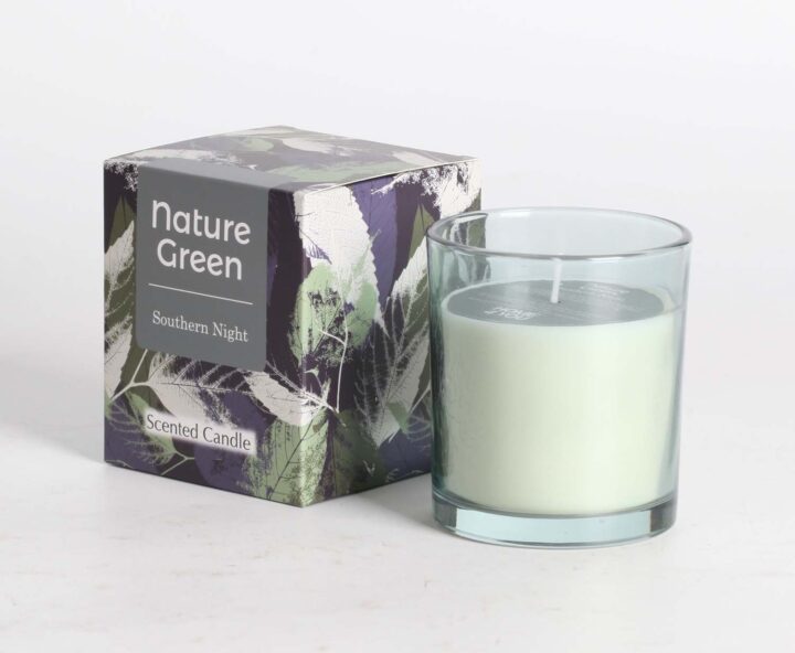 Lõhnaküünal klaasis NATURE GREEN H9,5cm, Southern Night Küünlad Küünlad