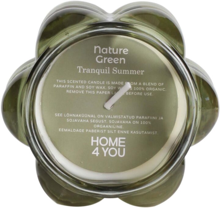 Lõhnaküünal klaasis NATURE GREEN H9,2cm, Tranquil Summer Küünlad H11-100 Küünlad