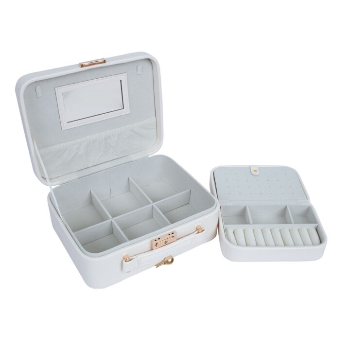 Ehtekarp SEZANE TRAVEL 23,5×18,5x9cm, valge Dekoratiivtooted