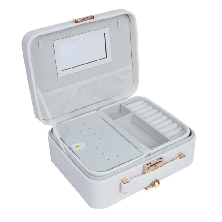 Ehtekarp SEZANE TRAVEL 23,5×18,5x9cm, valge Dekoratiivtooted