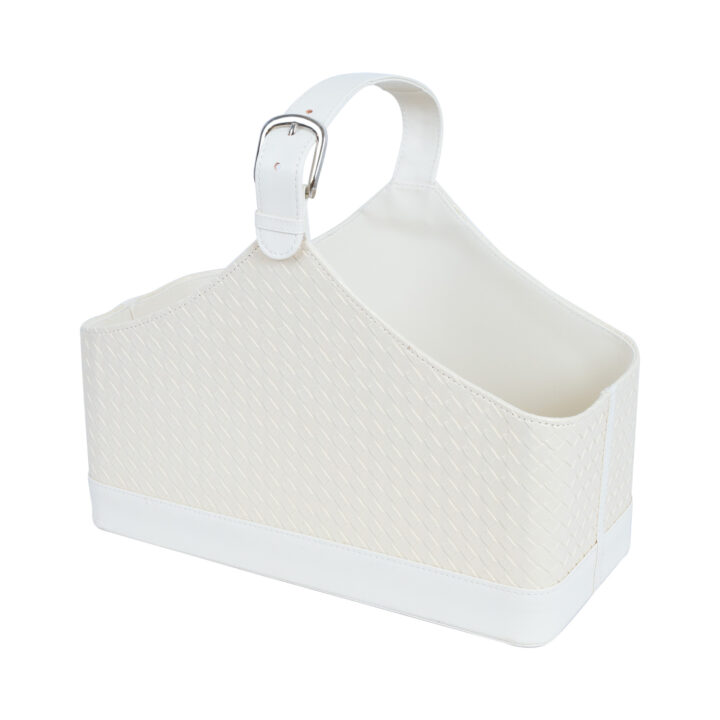 Ajalehekorv WILMA 37,5×17,5x27cm, valge Kontorimööbel