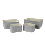 Kast LIDO FELT 36x27xH16cm, helehall vilt Esik ja Garderoob Kangast karbid