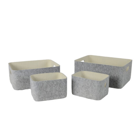 Kast LIDO FELT 20×15,5xH12cm, helehall vilt Esik ja Garderoob Kangast karbid