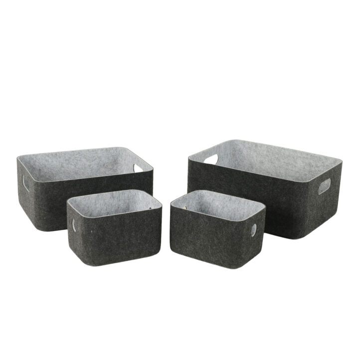 Kast LIDO FELT 33x25xH14cm, tumehall vilt Esik ja Garderoob Kangast karbid