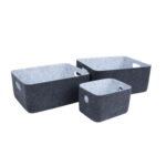 Kast LIDO FELT 33x25xH14cm, tumehall vilt Esik ja Garderoob Kangast karbid