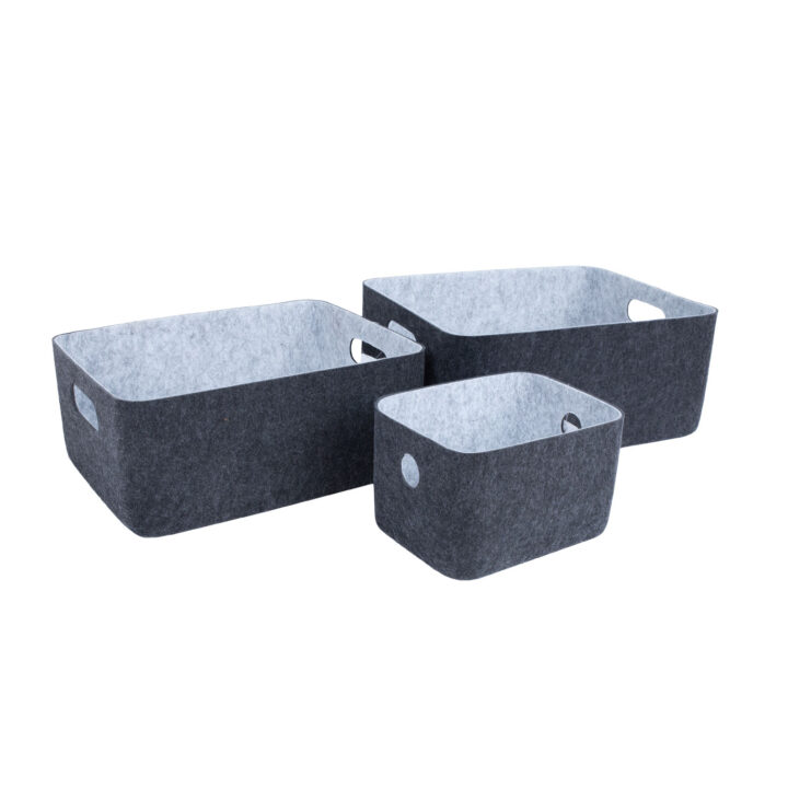 Kast LIDO FELT 33x25xH14cm, tumehall vilt Esik ja Garderoob Kangast karbid