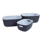 Kast LIDO POP 32x24xH14cm, tumehall vilt Esik ja Garderoob Kangast karbid
