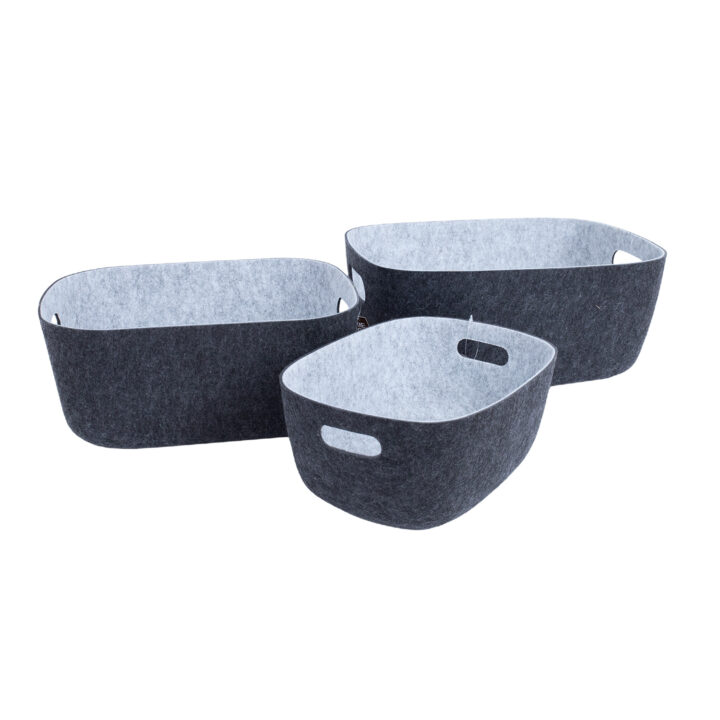 Kast LIDO POP 32x24xH14cm, tumehall vilt Esik ja Garderoob Kangast karbid