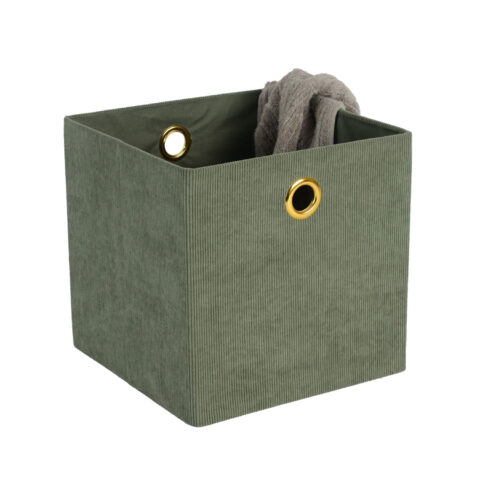 Kast LIDO LEO 30x30xH30cm, roheline velvet Esik ja Garderoob Kangast karbid