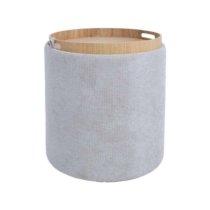Tumba/laud HIRO D39xH44cm, beež, panipaigaga Elutoamööbel Tumbad, kanapeed ja kott-toolid