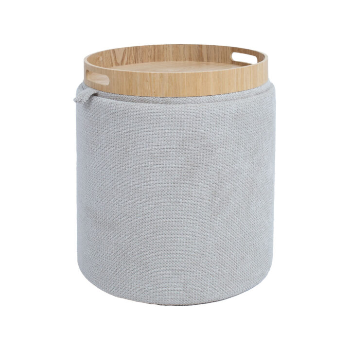 Tumba/laud HIRO D34,5xH37cm, beež, panipaigaga Elutoamööbel Tumbad, kanapeed ja kott-toolid