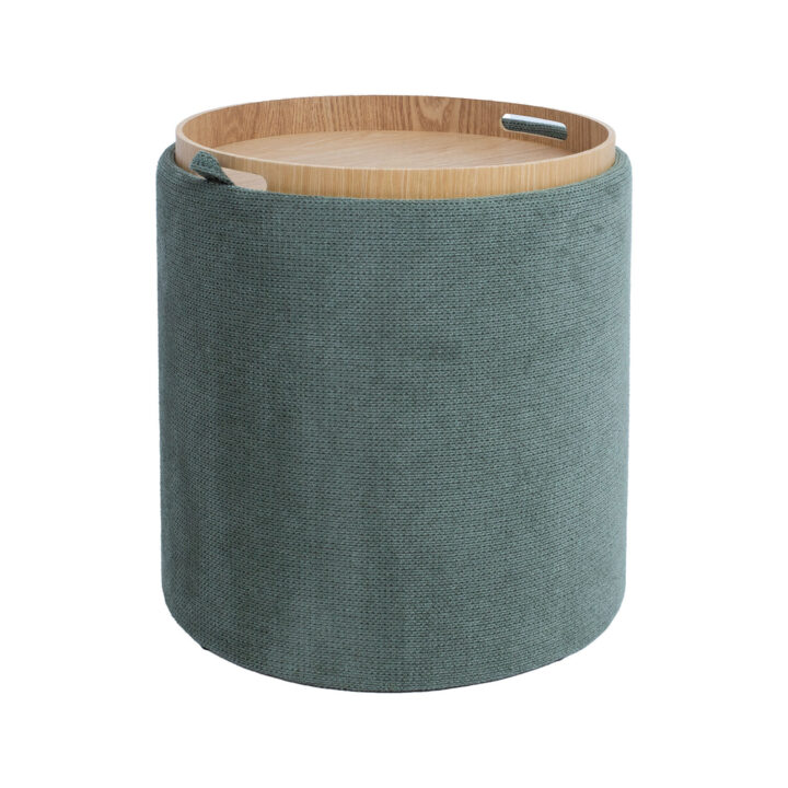 Tumba/laud HIRO D39xH44cm, roheline, panipaigaga Elutoamööbel Tumbad, kanapeed ja kott-toolid