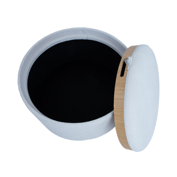 Tumba/laud HIRO D56xH42.5cm, valge, panipaigaga Elutoamööbel Tumbad, kanapeed ja kott-toolid