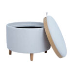 Tumba/laud HIRO D56xH42.5cm, valge, panipaigaga Elutoamööbel Tumbad, kanapeed ja kott-toolid