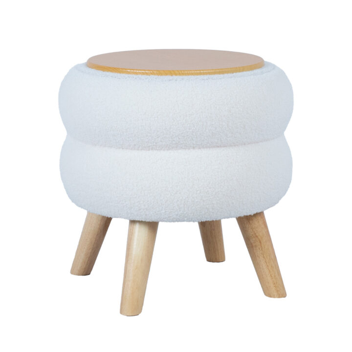 Tumba/laud HANA D40xH41cm, valge, panipaigaga Elutoamööbel Tumbad, kanapeed ja kott-toolid