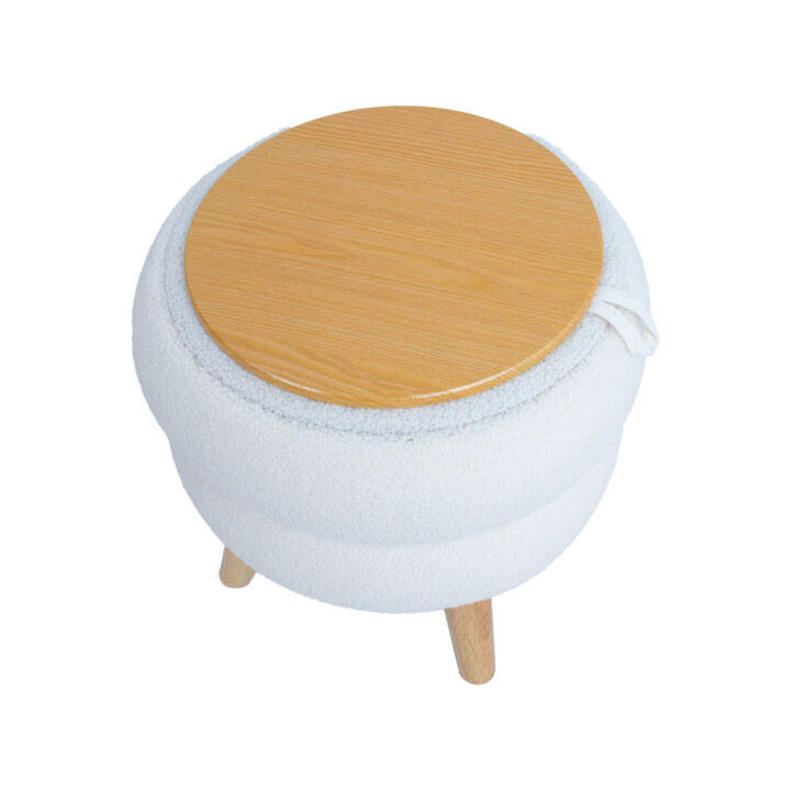 Tumba/laud HANA D40xH41cm, valge, panipaigaga Elutoamööbel Tumbad, kanapeed ja kott-toolid