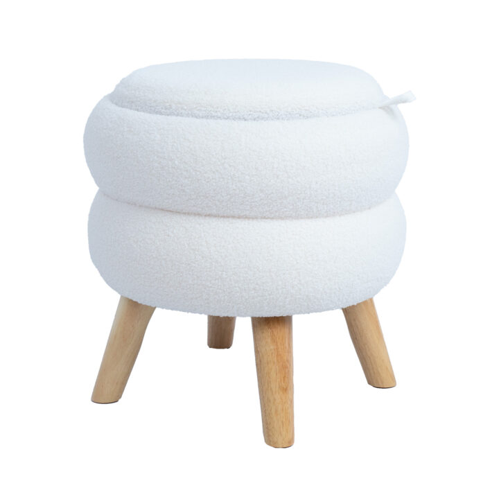 Tumba/laud HANA D40xH41cm, valge, panipaigaga Elutoamööbel Tumbad, kanapeed ja kott-toolid