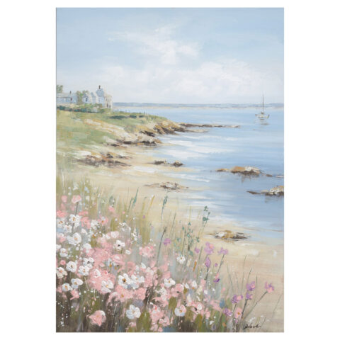 Õlimaal 70x100cm, õied rannas Maalid