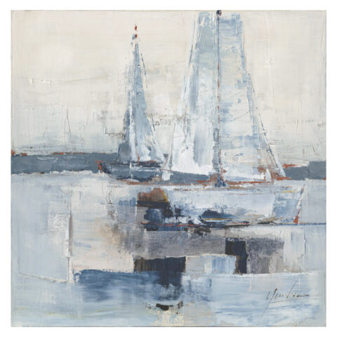 Õlimaal 100x100cm, purjekad merel Maalid