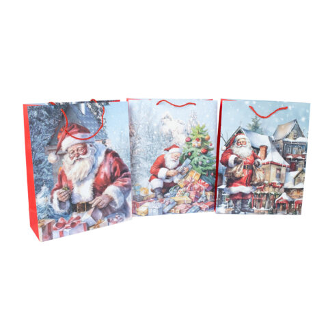 Kinkekott SANTA L, 31x40x12cm, mix Jõulud