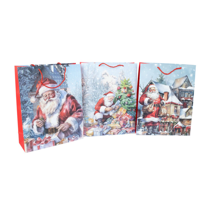 Kinkekott SANTA L, 31x40x12cm, mix Jõulud