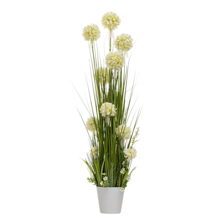Kunstlill IN GARDEN H120cm, valge hüatsint, rohukõrred potis Kunstlilled ja kunsttaimed