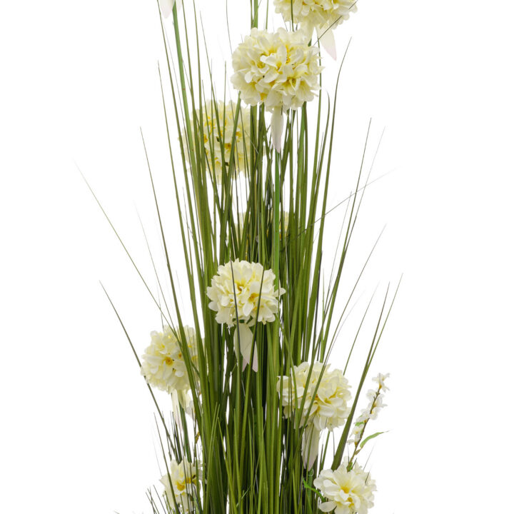 Kunstlill IN GARDEN H120cm, valge hüatsint, rohukõrred potis Kunstlilled ja kunsttaimed