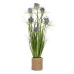 Kunstlill IN GARDEN H70cm, lilla krüsanteem, rohukõrred potis Kunstlilled ja kunsttaimed
