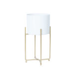 Lillepostament DEIA WHITE S 19,5x18xH37cm, valge/kuldne Lillepostamendid