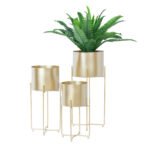 Lillepostament DEIA GOLD L 24,5×23,5xH57cm, kuldne Lillepostamendid