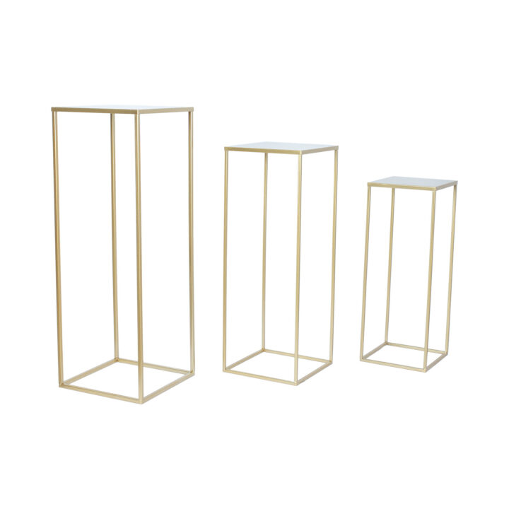 Lillepostament DEIA CHE M 22x22xH60cm, kuldne Lillepostamendid