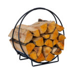 Puukorv DEIA WOOD 50x24xH51cm, must Puude korvid