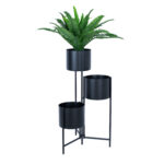 Lillepostament DEIA TRIO 23×22,5xH75,5cm, must Lillepostamendid