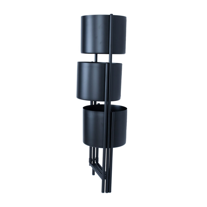 Lillepostament DEIA TRIO 23×22,5xH75,5cm, must Lillepostamendid