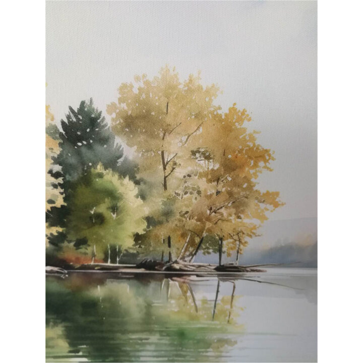 Seinapilt WALLY 45x60cm, mets järve ääres Maalid