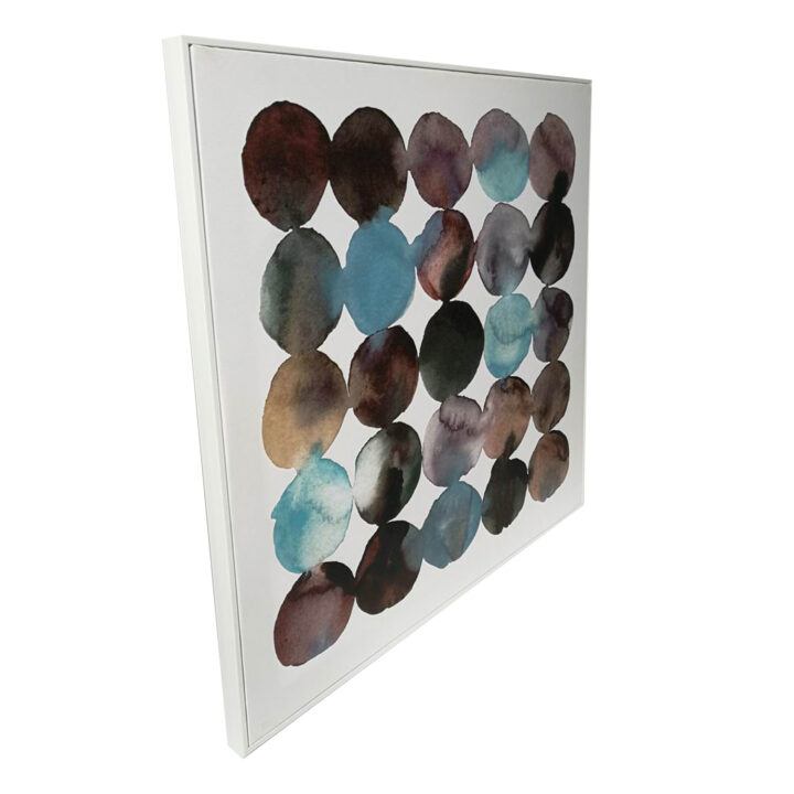 Seinapilt WALLY 60x60cm, sinised abstraktsed ringid Maalid