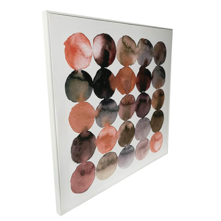 Seinapilt WALLY 60x60cm, pruunid abstraktsed ringid Maalid
