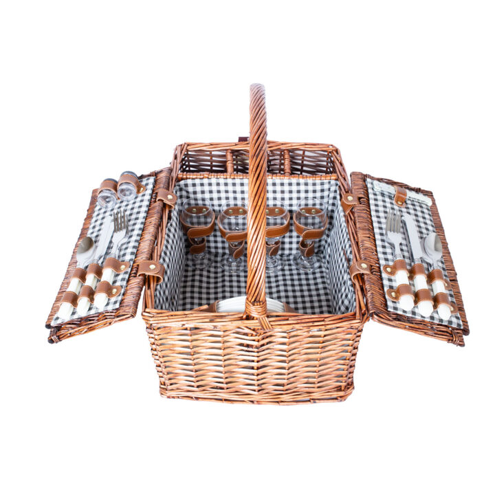 Piknikukorv GINO 4-le 46x33xH22/40cm, sangaga Esik ja Garderoob